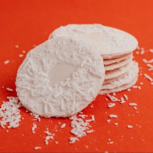 Oblea rellena de crema de coco